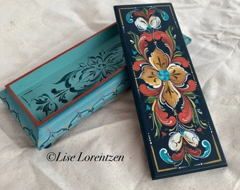 Padrão de pintura Rosemaling: Caixa de bugigangas Hallingdal Bombay (padrão PDF)