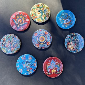 Norwegian Rosemaling Magnet: Lise Lorentzen Folk Art, USA Made