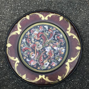 Norwegische Telemark Rosemaling, Norwegische Volkskunst, Zwei Fuß Holzteller, handgemaltes Geschenk, Bemalte Blumen, Hochzeitsgeschenk