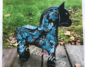 Patrón de pintura del caballo del fiordo de Rosemaling: estilo Telemark (patrón PDF)