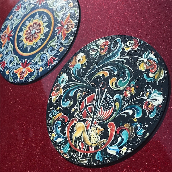 Flexible Magnets, Norwegian Rosemaling Magnet Artwork by Lise Lorentzen, Assorted styles, Rosemaling, Lise Lorentzen, Art of Lise