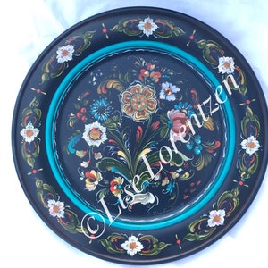 PDF Instant Download Painting Pattern Packet-Rosemaling-Os Plate #1-Original design by Art of Lise Lorentzen
