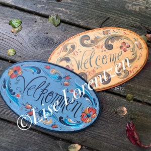 Telemark Welcome/Velkommen Sign double Pattern Packet  - Original design by Art of Lise Lorentzen
