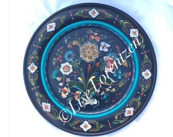Padrão de pintura Packet-Rosemaling-Rosemaling-Os Plate #1-Design original por Art of Lise Lorentzen