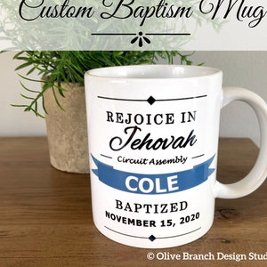 JW Baptism Mug | Personalized Baptism Gift | JW Gifts
