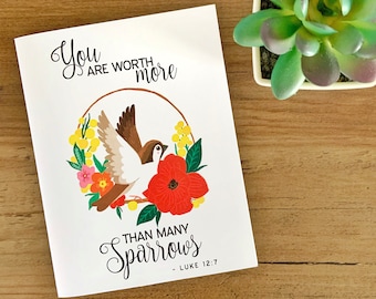 You Are Worth More Than Many Sparrows - Etsy