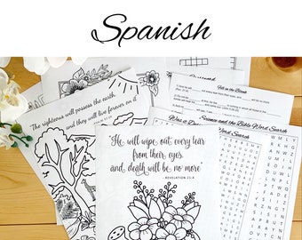 JW Activity Pack 2 - Theocratic Coloring Pages, Crossword, Word Search - SPANISH