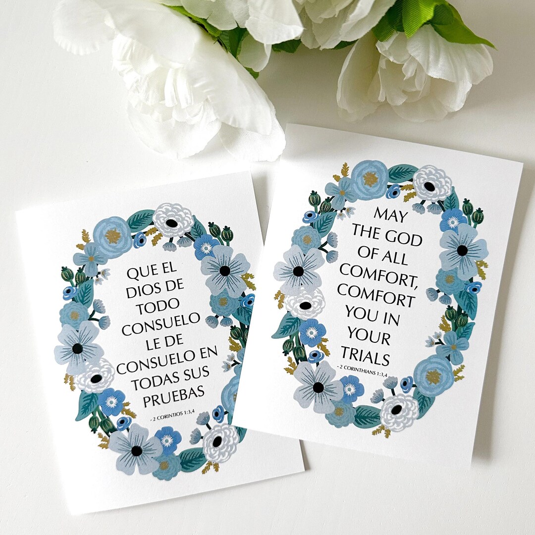 God of All Comfort | 2 Corinthians 1:3,4 | Bible Verse Greeting Card ...