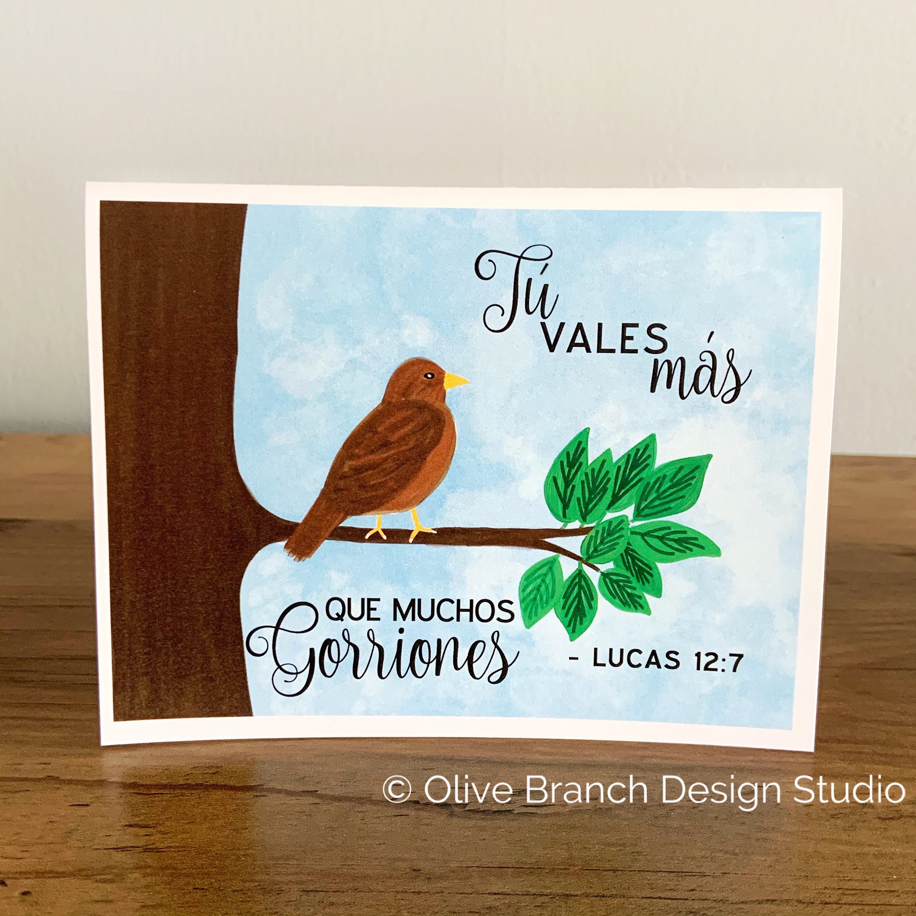 You Are Worth More Than Many Sparrows Card - Tree Branch Design - JW ...