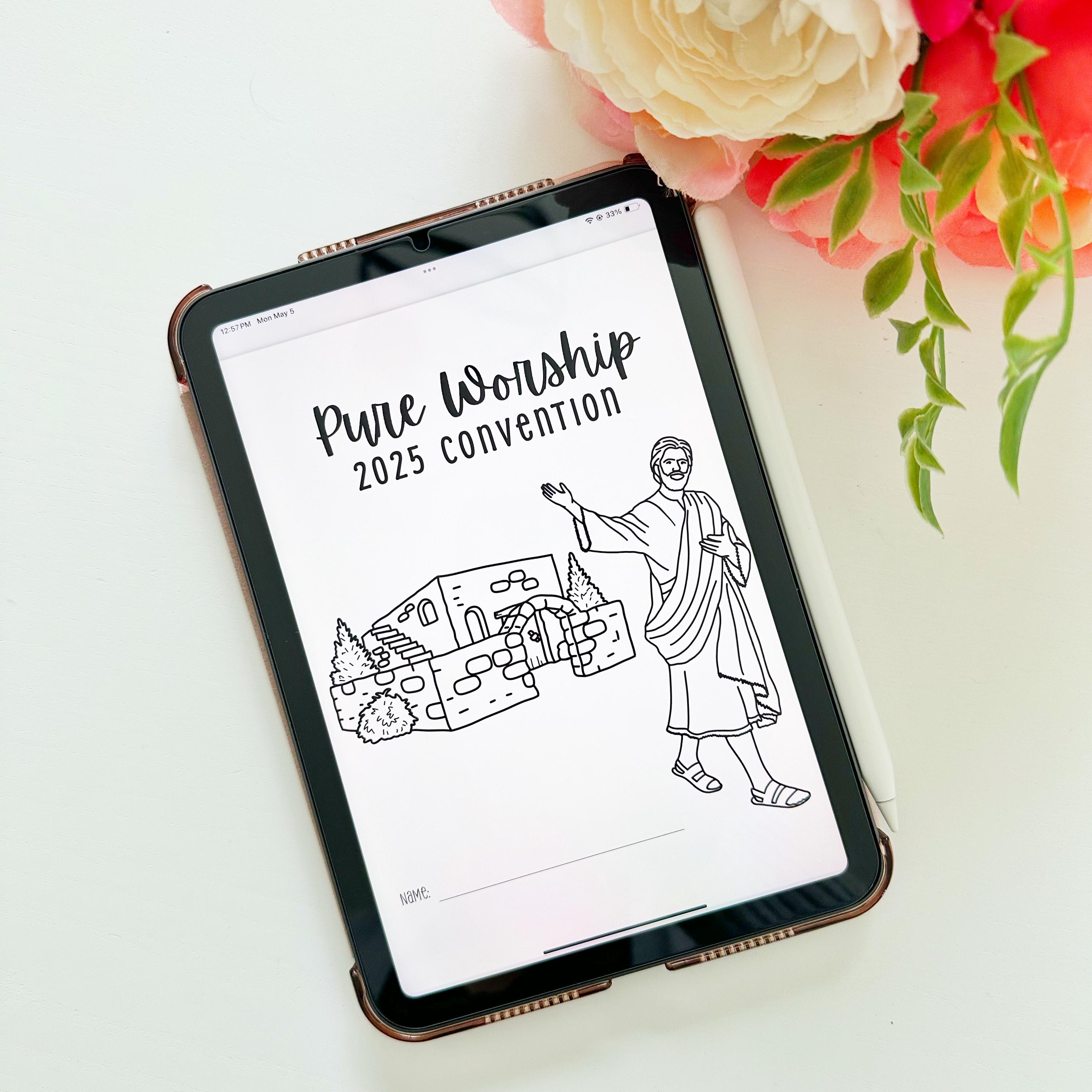 JW Kids 2025 Convention Workbook | Pure Worship | Kids Activity Workbook | JW Kids Ages 5-10