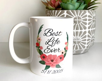 Best Life Ever Floral Mug - JW Baptism Mug