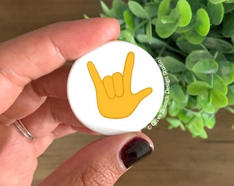 JW Sign Language I Love You Pins