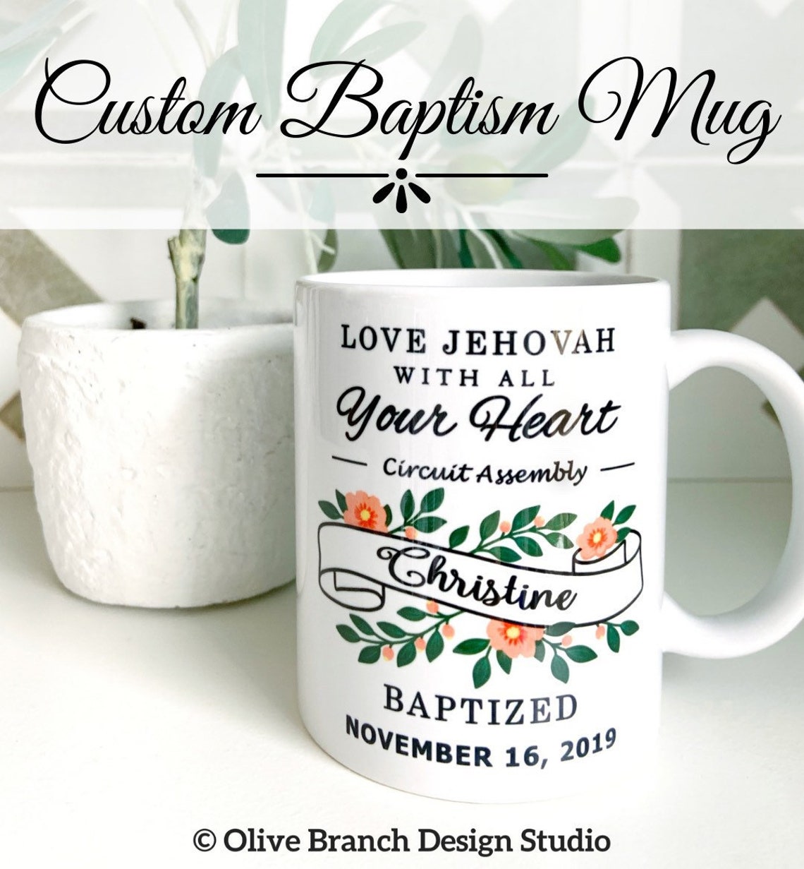 Custom Baptism Mug JW Etsy