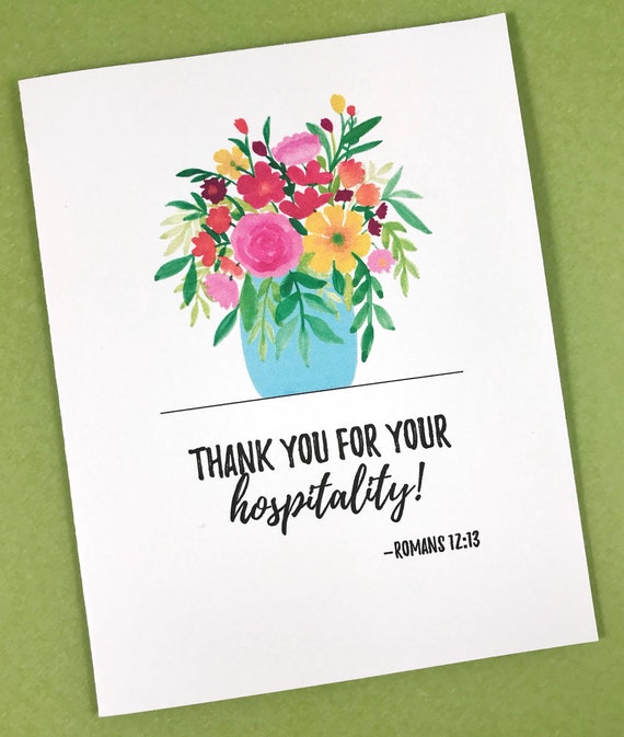 Hospitality Thank You Card Etsy