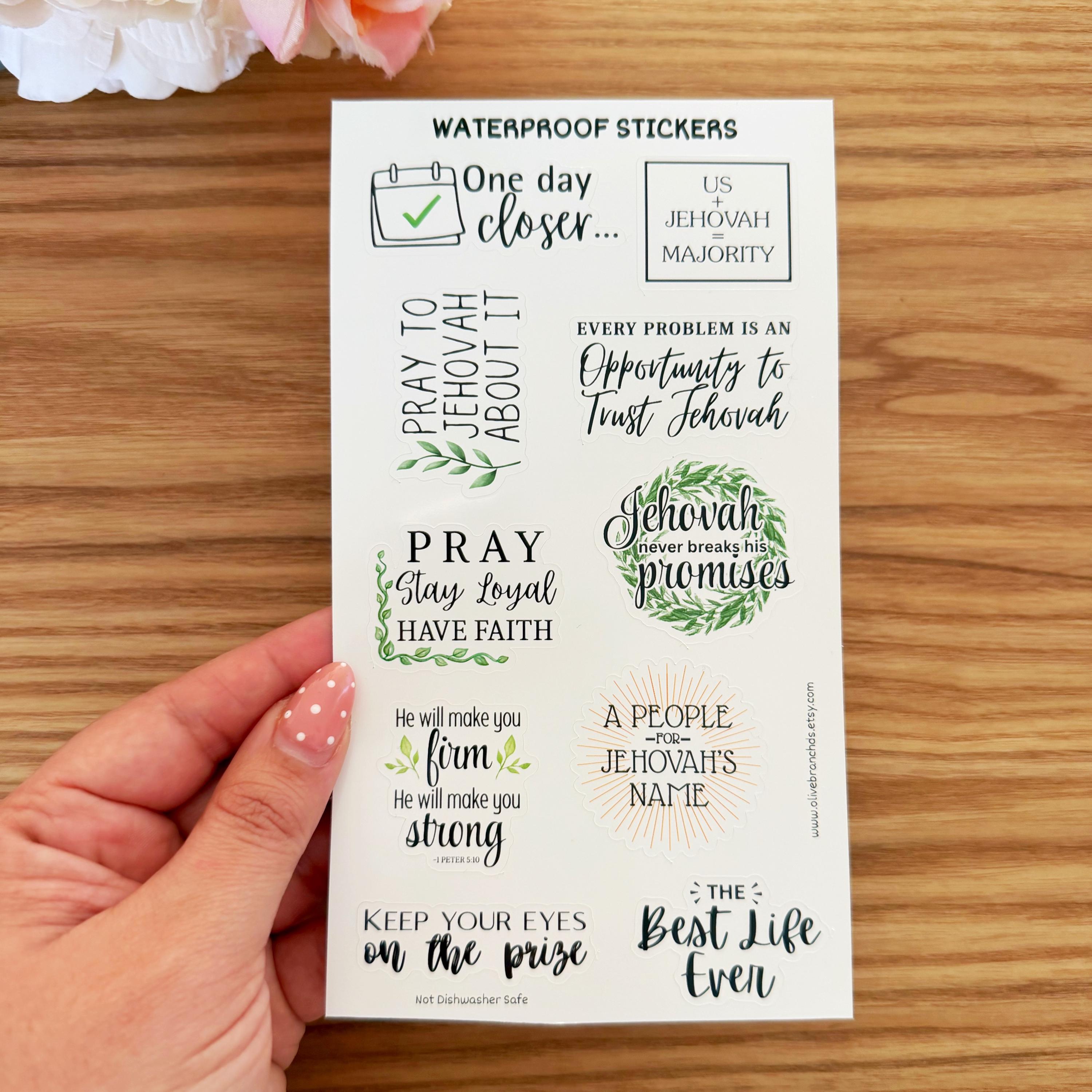 JW Uplifting Scriptures Sticker Sheet | Waterproof Stickers - Etsy