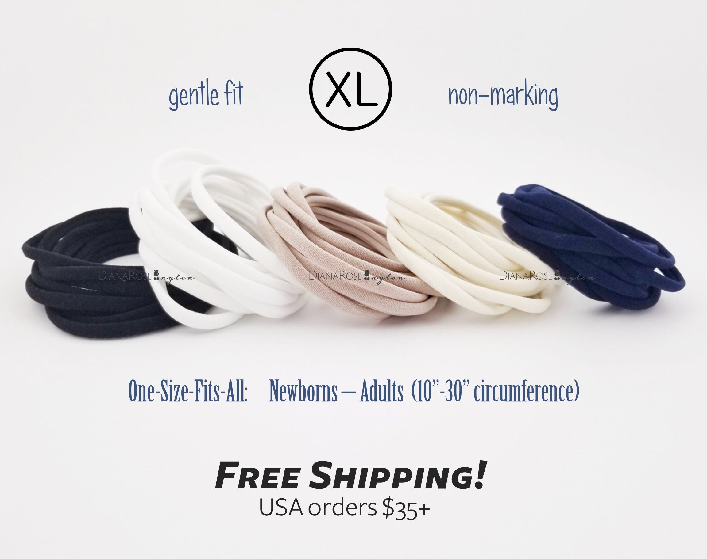 XL - Nylon Headbands Nude Light Tan Baby Headband Wholesale *non-mark…
