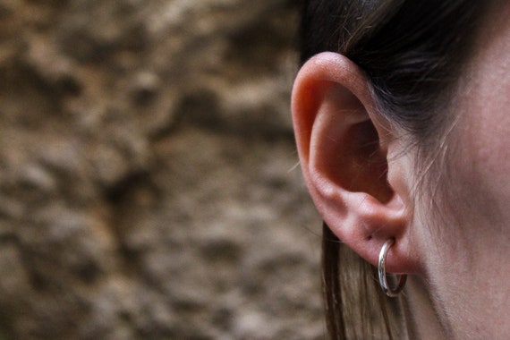 small creoles made of 925 silver