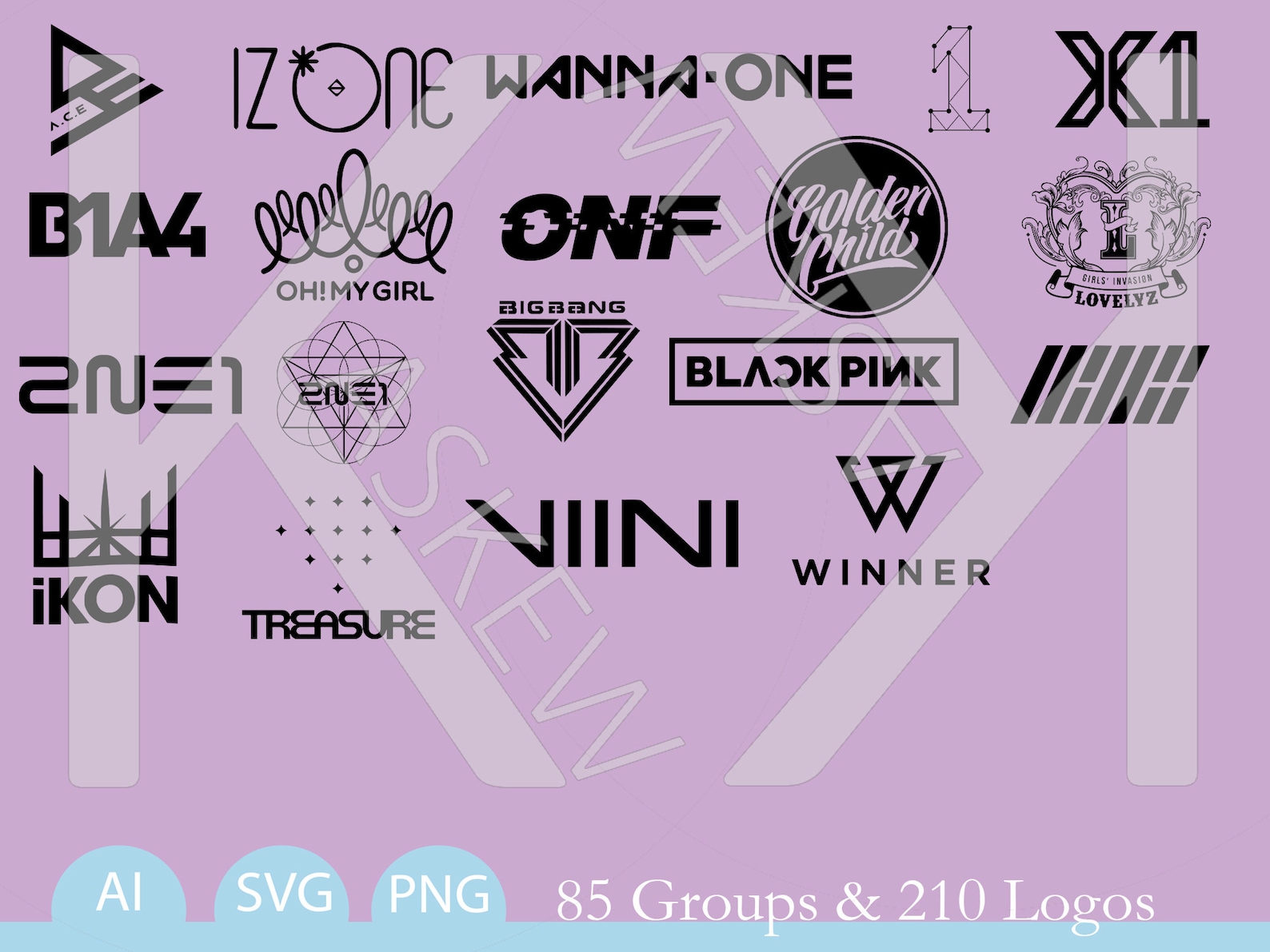 85 Kpop Groups 210 Logos Svg Png Ai - Etsy
