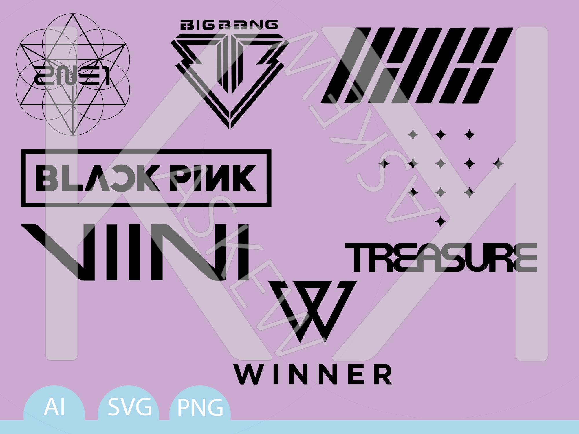 Cube Entertainment Kpop Groups Logos Svg, Png, Ai