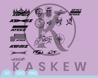 Ateez Kpop Logos svg, png, ai