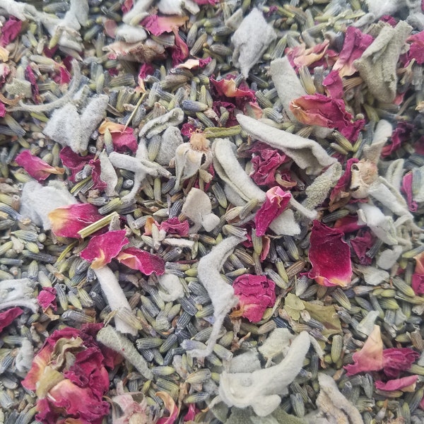 Lavender rose and sage mix for flower girl drop, wedding toss, confetti