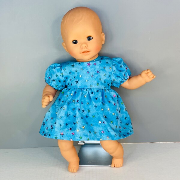 Blue Star Dress for 12 - inch doll   Doll clothes for most 12 - inch baby dolls such as Corolle dolls and Melissa and Doug dolls.