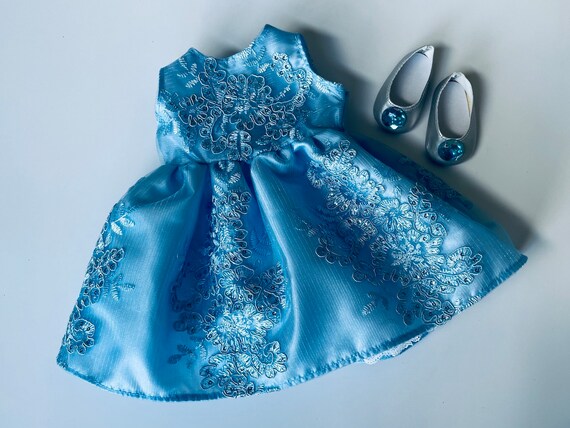 Light Blue Sparkly Party Dress With Silver Shoes: 18-inch Doll Clothes - Etsy Light Blue Sparkly Party Dress With Silver Shoes: 18-inch Doll Clothes - Etsy