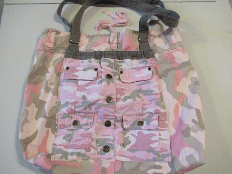 Mvi 2302 Upcycled Large Handmade Pink Camo Tote