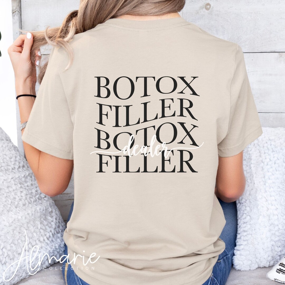 Tan, Beige, Retro Botox Injector Shirt, CUSTOM Botox Dealer T-shirt ...