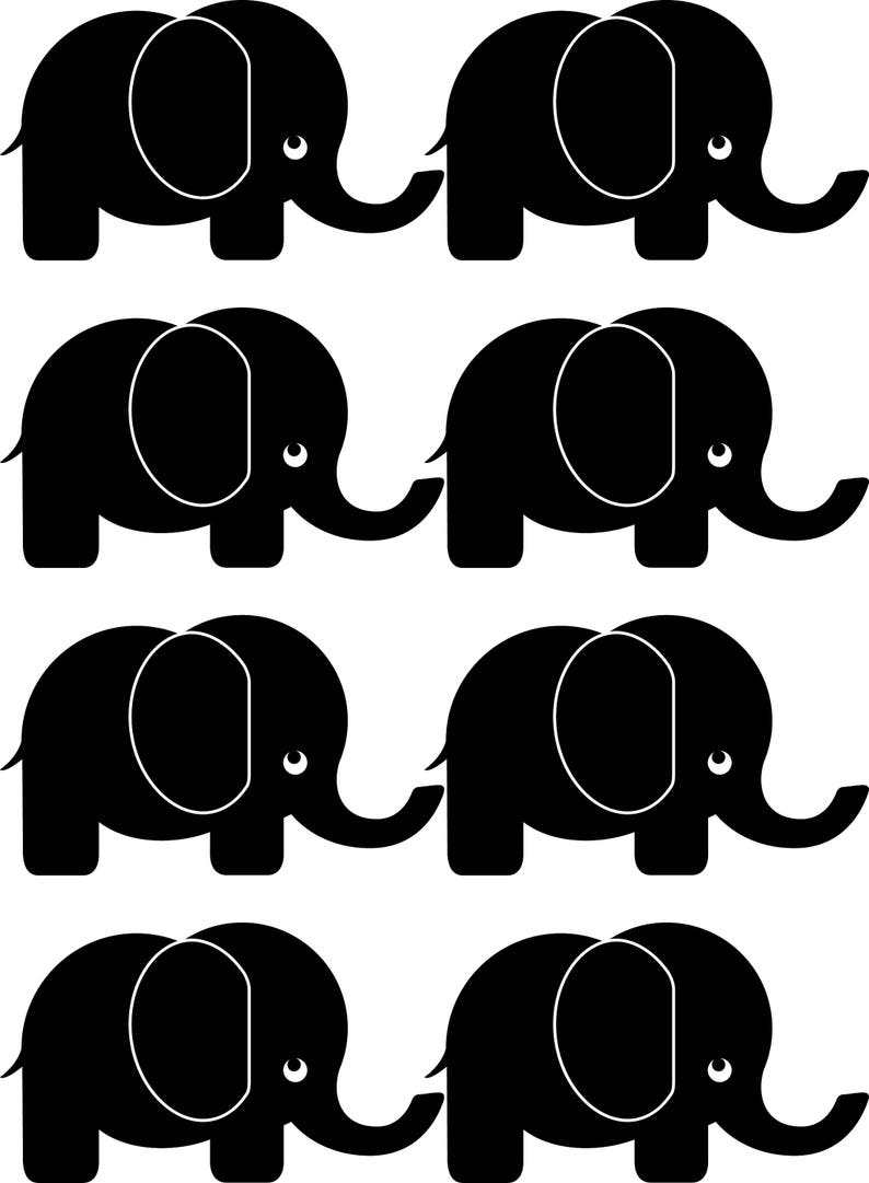 Baby Elephant Wall Decals / Nursery Wall Stickers / Baby Room Etsy