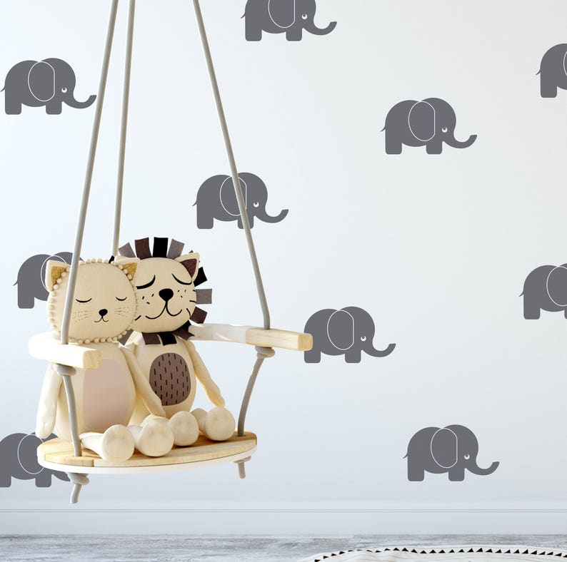 Baby Elephant Wall Decals / Nursery Wall Stickers / Baby Room Etsy