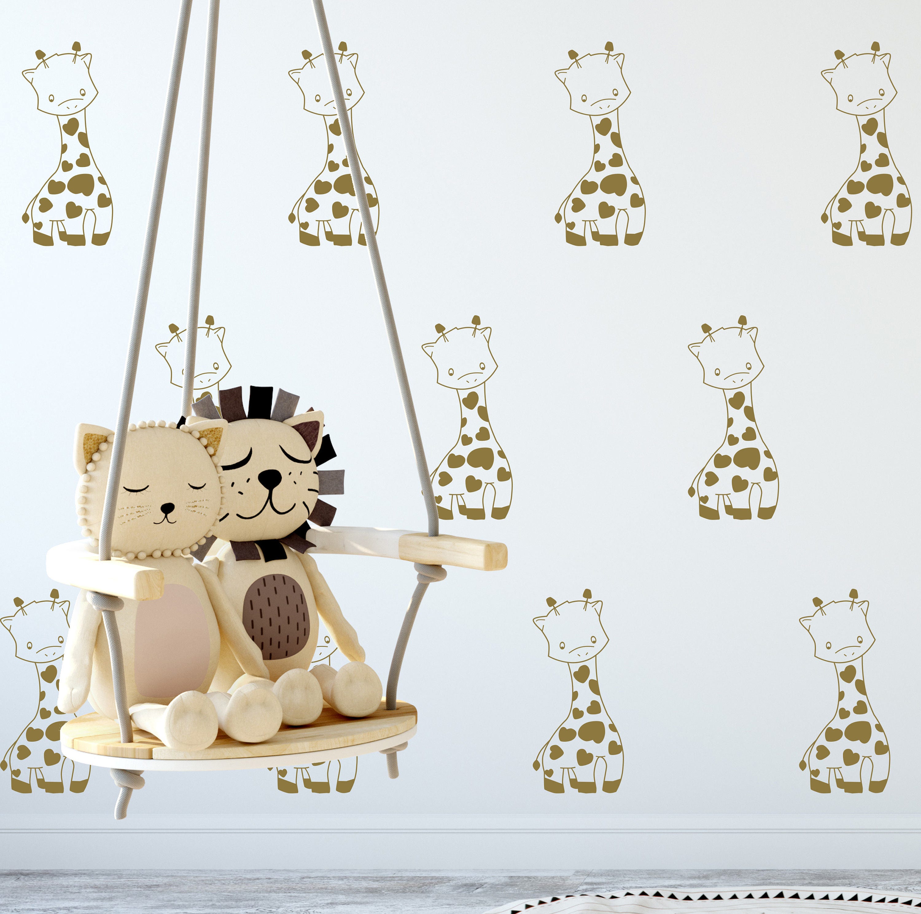 Baby Giraffe Wall Decals / Nursery Wall Stickers / Baby Room Etsy