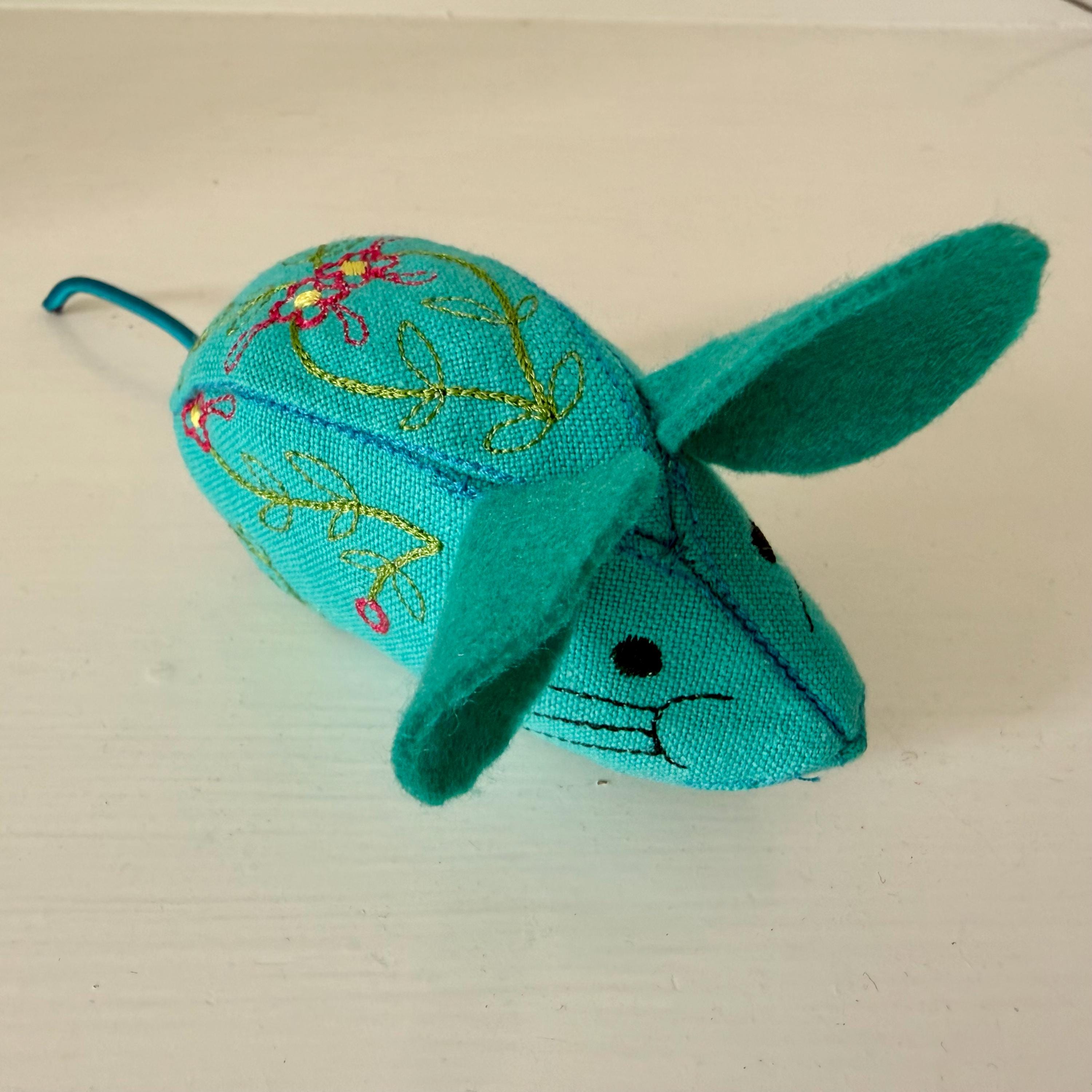 Embroidered Mouse Pincushion - 10cm X 5cm - Handmade in the UK - Etsy
