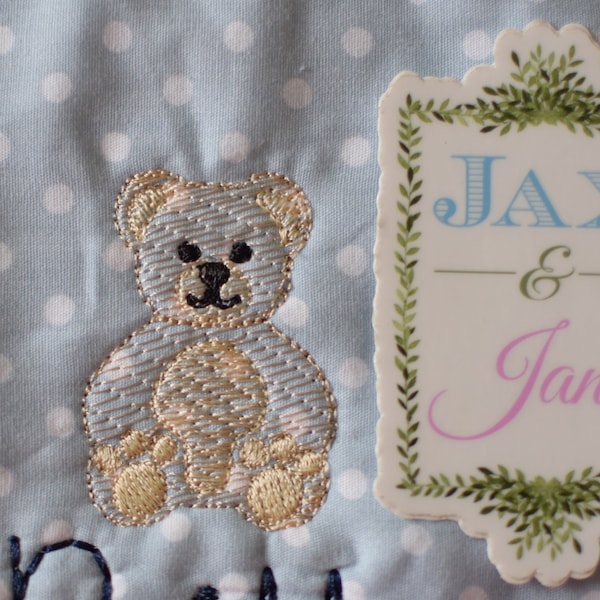 Sketch Baby Teddy Bear Embroidery Design, Stitch Teddy Bear Embroidery, Quick Stitch Teddy Bear Embroidery Design, Baby Teddy Bear Embroider