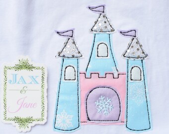 Snowflake Castle Applique Design (Digital Download)