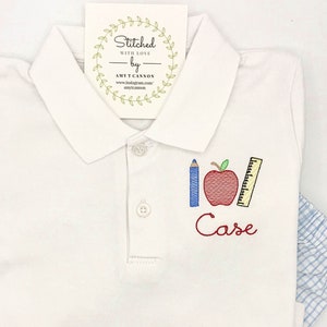 School Embroidery Design, Back to School Embroidery Design, Apple Ribbon Embroidery Design, Girl School Embroidery Design, School Embroidery