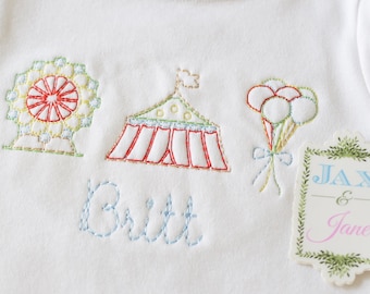 Vintage Stitch County Fair Embroidery Design (Digital Download)