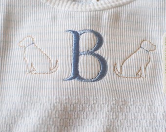 Desenho de Bordado de Filhote de Labrador, Bordado de Mini Cachorro, Contorno de Bordado de Mini Cachorro