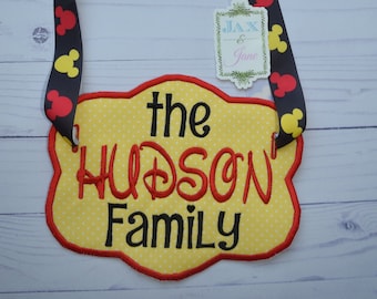 Applique Stroller Tag, Stroller Tag Applique Design, In The Hoop Stroller Tag Applique Design, Stroller Tag In the Hop Design, In the Hoop