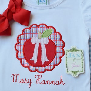 Apple Applique Design, Apple Satin Stitch Applique Design, Back to School Apple Applique Design, Apple Embroidery and Applique Design, Apple