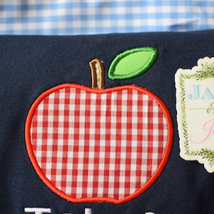 Apple Applique Design, Apple Satin Stitch Applique Design, Back to School Apple Applique Design, Apple Embroidery and Applique Design, Apple
