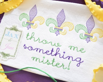 Fleur De Lis Sketch Stitch, Mardi Gras Embroidery Design (Digital Download)