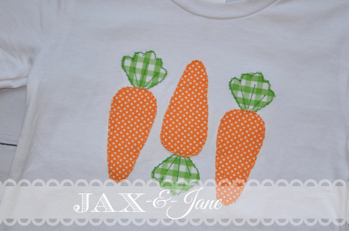 Easter Carrot Applique Design Easter Applique Design Easter Etsy