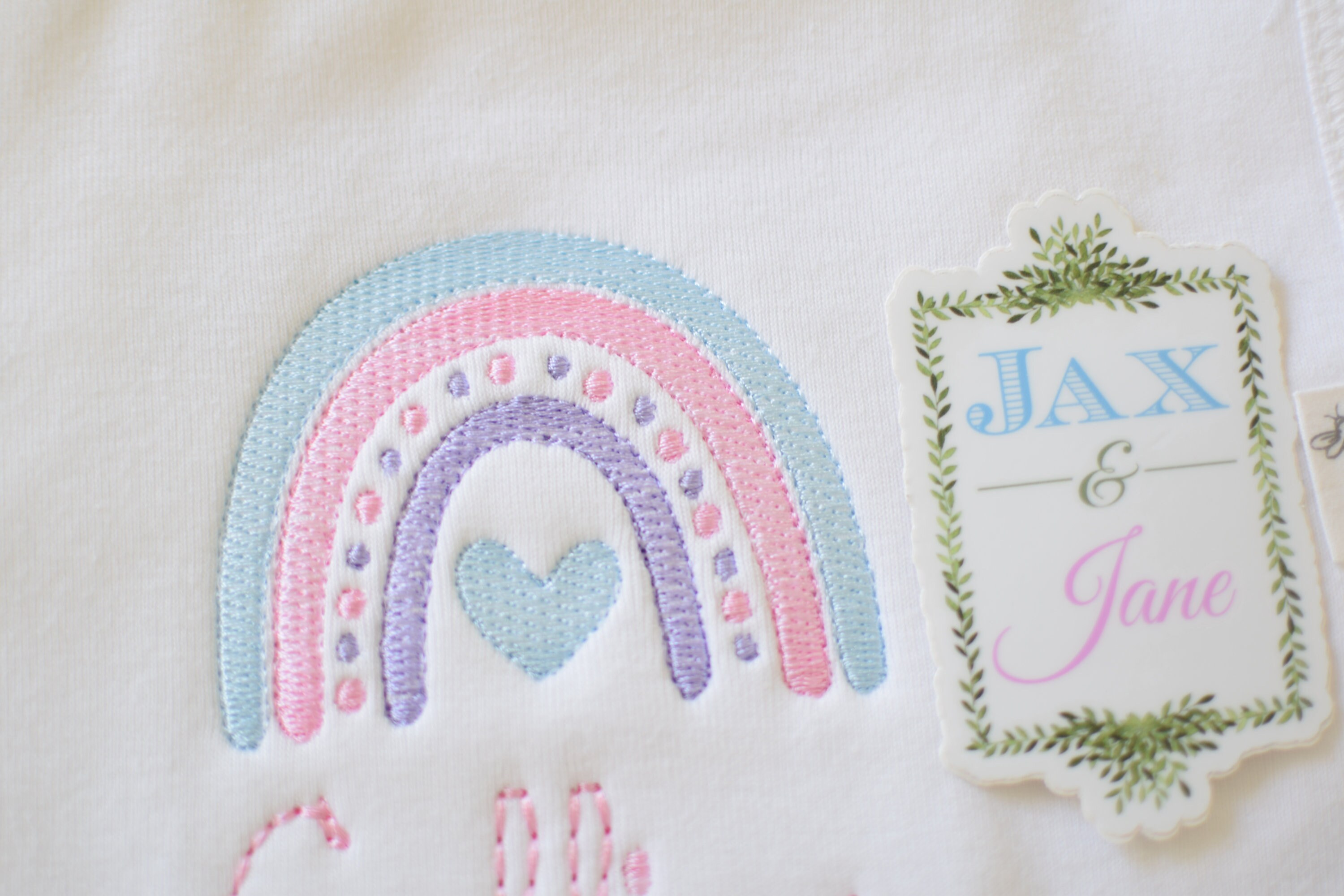 Boho Rainbow Machine Embroidery Design (digital Download) - Etsy