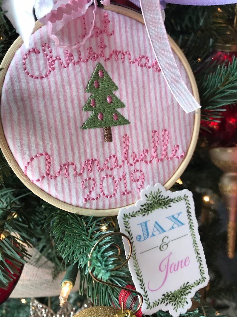 Filled Mini Christmas Tree Embroidery Design Filled Mini Etsy