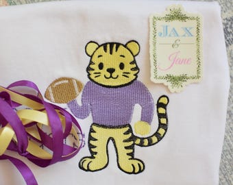Tiger Football Embroidery Design (Digital Download)