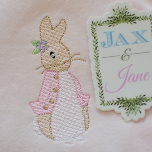 Easter Peter Rabbit Sketch Design, Peter Rabbit Embroidery, Flopsy Rabbit Embroidery, Flopsy Easter Embroidery, 2 sizes in Download, Flopsy