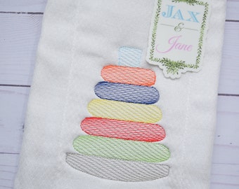 Stacked Toy Sketch Embroidery Design (Digital Design)