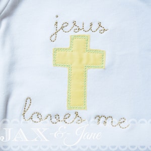 Jesus Loves Me Applique Design, Church Applique, Jesus Loves Me Design, Church Embroidery Design, Applique for Church, Cross Applique Design