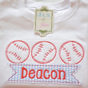 3 in a row Baseballs banner applique Design, Baseball Applique Design, Baseball Embroidery Design, Baseball Sketch Embroidery Design